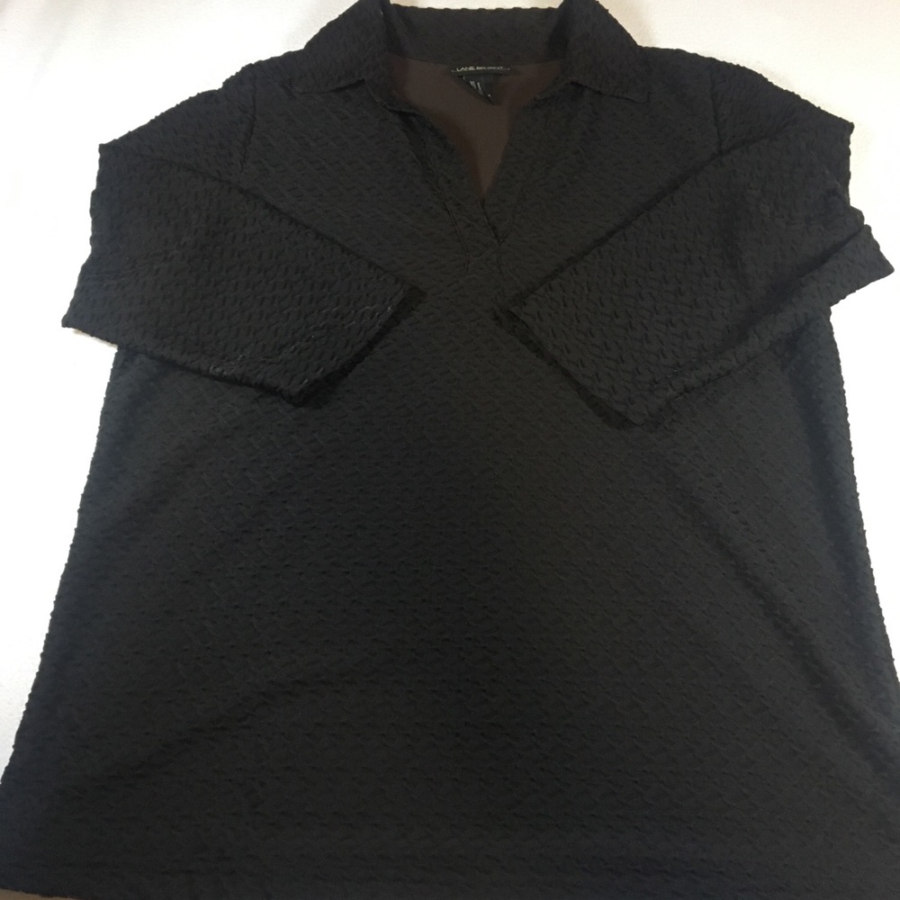 Chocolate brown burnout geometric shirt